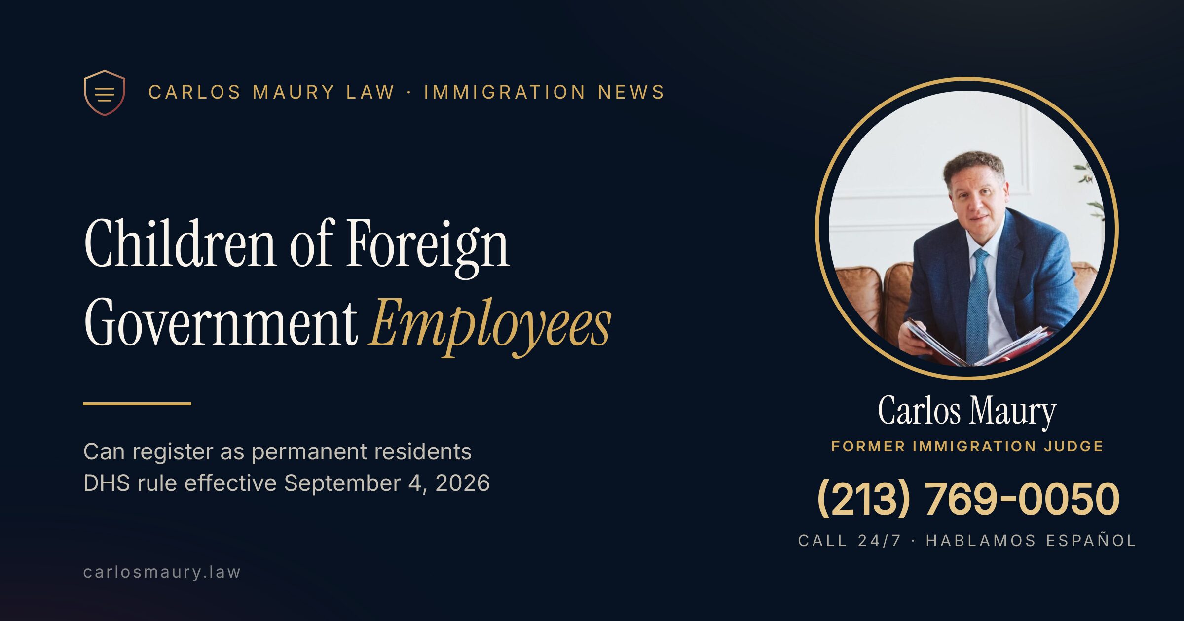 New DHS Rule: Children Born to Foreign Government Employees Can Register as Permanent Residents