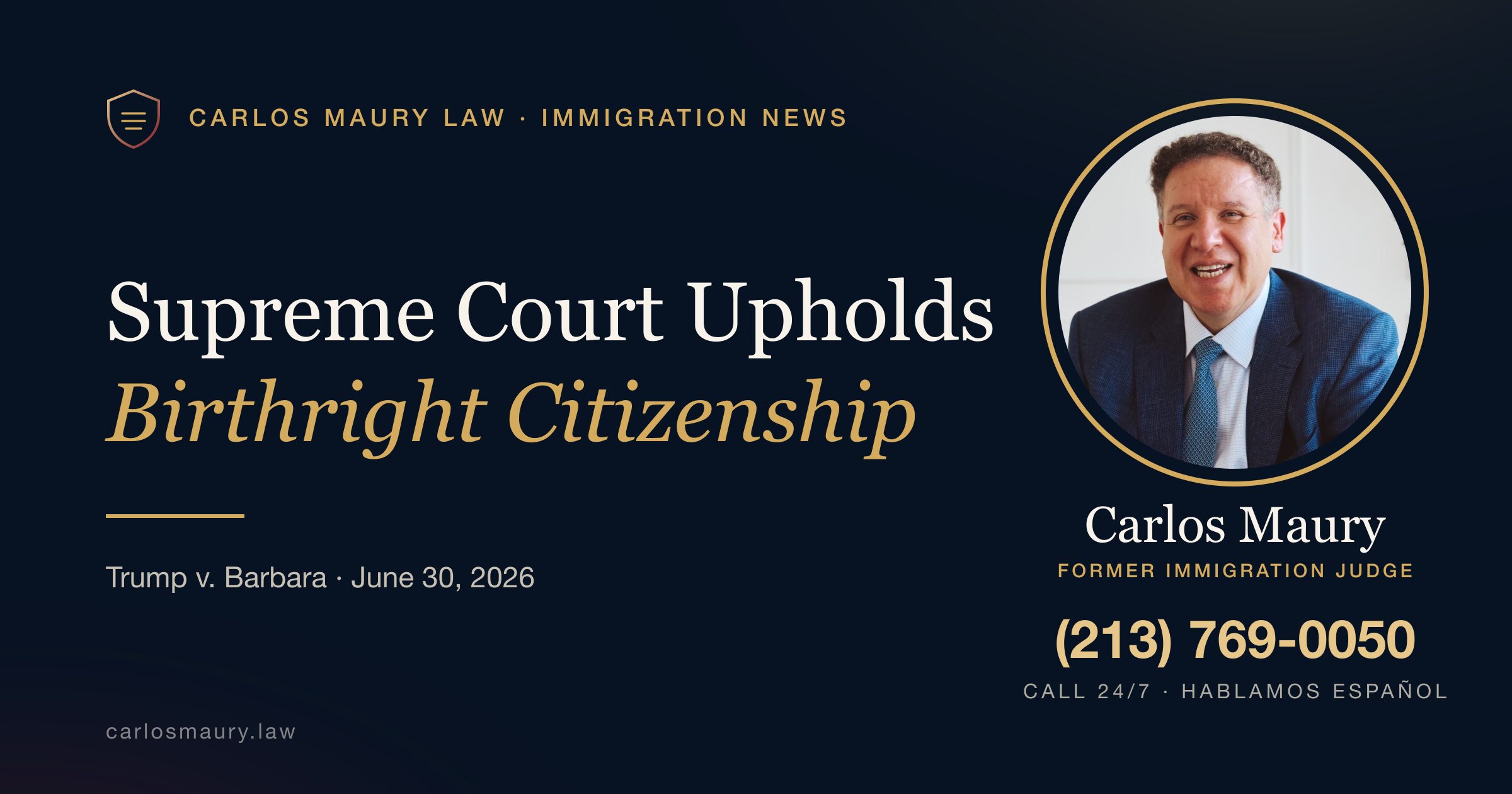 Supreme Court Strikes Down Trump's Birthright-Citizenship Order